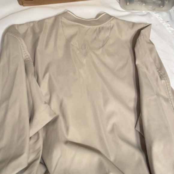 Eddie Bauer Golf Jacket Men's Medium‎ Tan Lightweight Windbreaker Pull Over - Picture 10 of 11